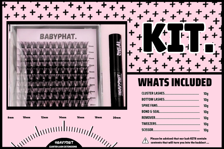 BABYPHAT: DIY CLUSTER LASH EXTENSION KIT by HEAVYSET.