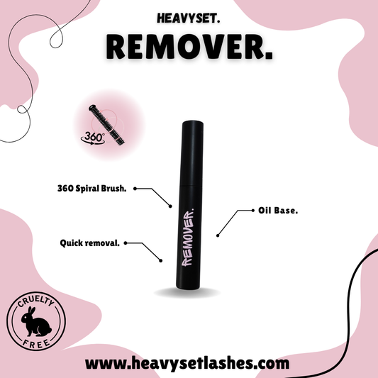 HEAVYSET. Oil Based Eyelash Adhesive Remover for Sensitive Eyes